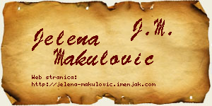 Jelena Makulović vizit kartica